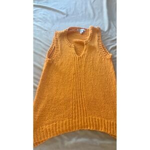 Tommy Bahama Mustard Knit V Neck Sleeveless Sweater Vest Women